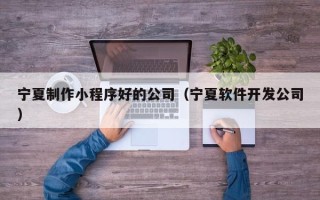 定州宁夏制作小程序好的公司（宁夏软件开发公司）